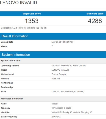 Фото - ARM-ноутбук Lenovo Europa на базе Snapdragon 845 и Windows 10 засветился в Сети»